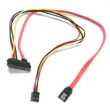  22p 7+15 Pin SATA to 7Pin SATA DATA + 4Pin female FDD Floppy Power supply cable 