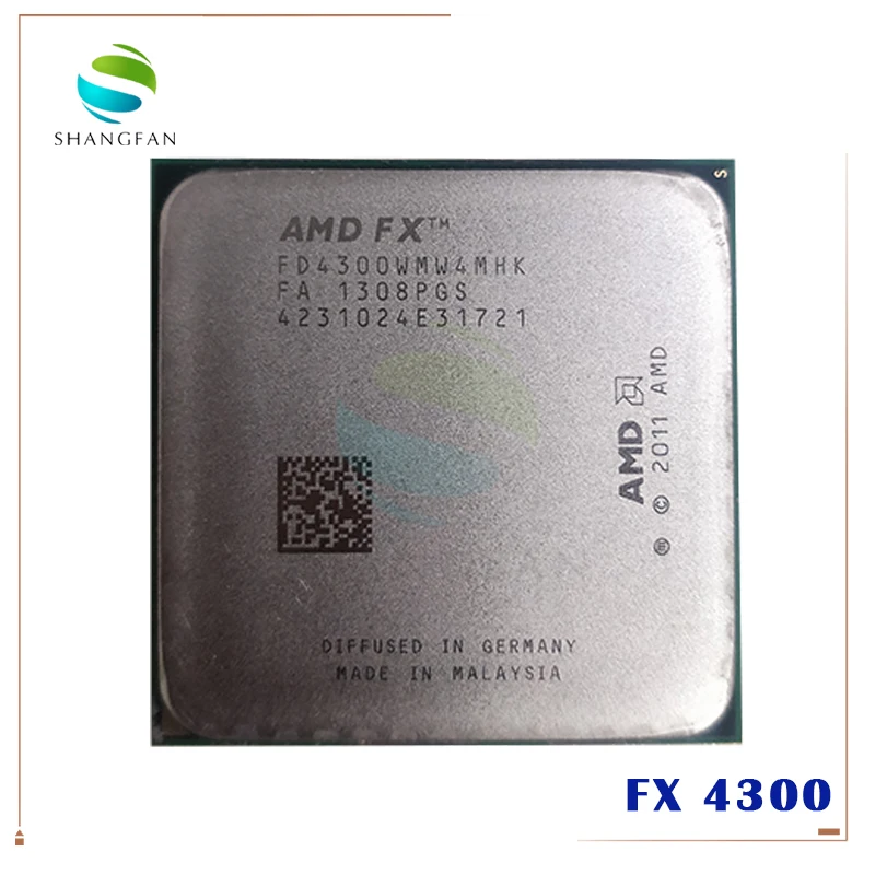 AMD FX series FX4300 3 8 ГГц четырехъядерный процессор 4300 FD4300WMW4MHK 95 Вт сокет AM3 +|amd fx-series|fx