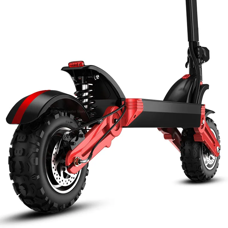 Top 12 Inch Off Road Electric Scooter 2 Wheels Electric Scooter 48V 500W E-Scooter Range 150KM Double Suspension Adult Kick Scooter 2