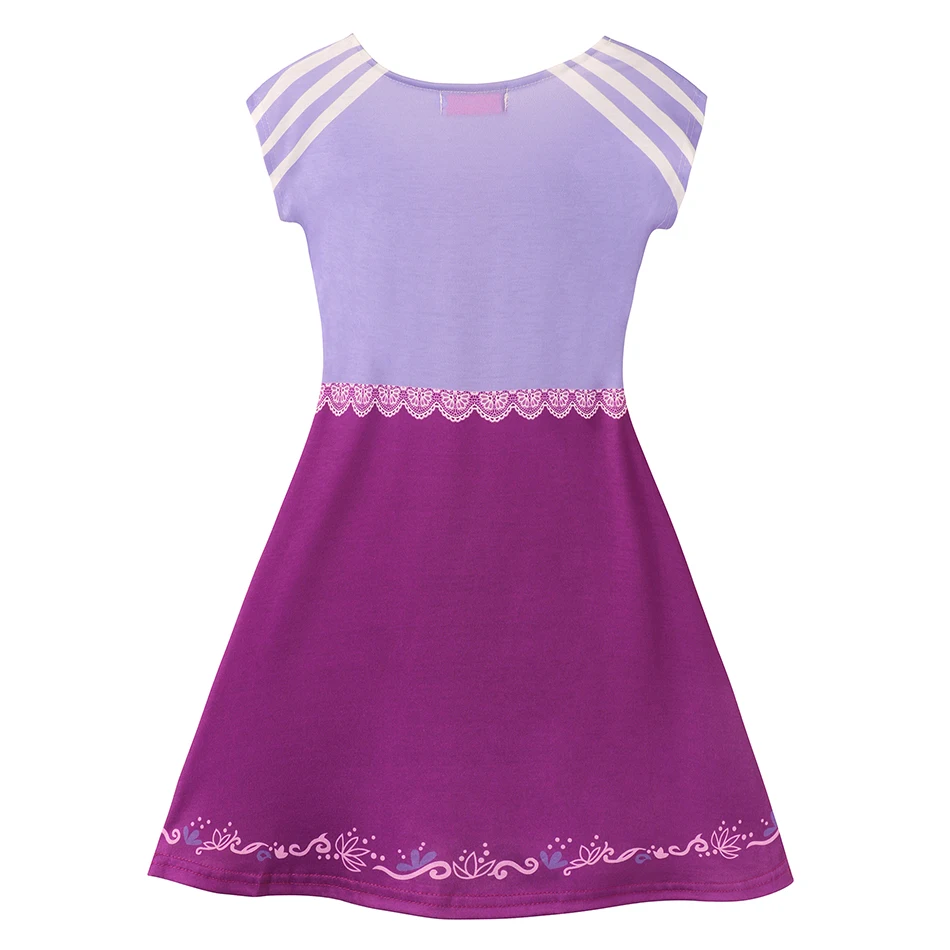 Desney/платье с объемным принтом «Потомки» для девочек 1, 2, 3 лет, Uma, Evie, Одри, летняя повседневная одежда, платья принцессы Эльзы, Рапунцель