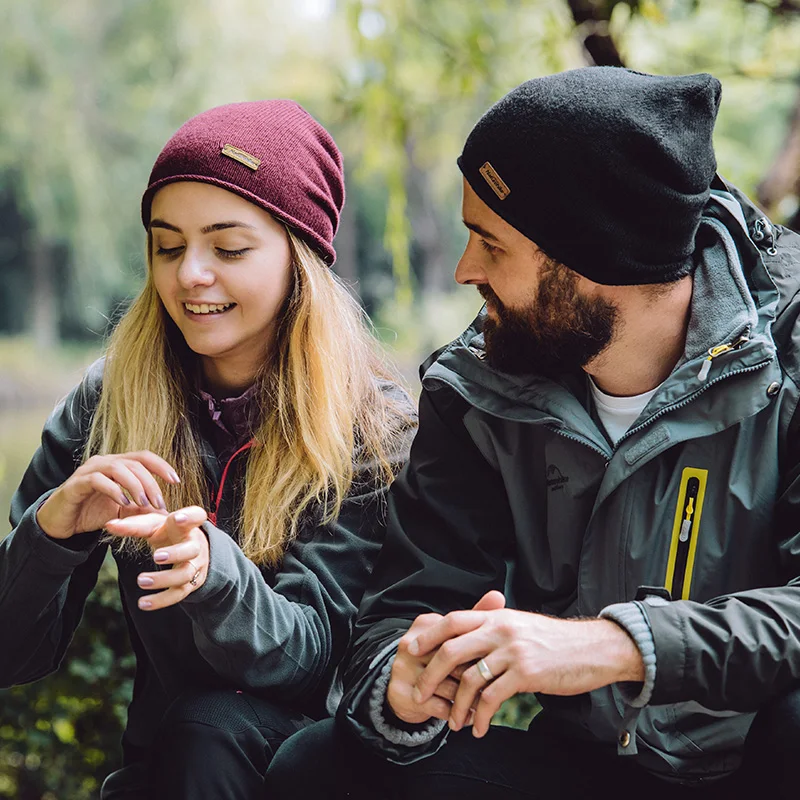 Шерстяная вязаная шапка Naturehike для улицы зимняя теплая пешего туризма унисекс