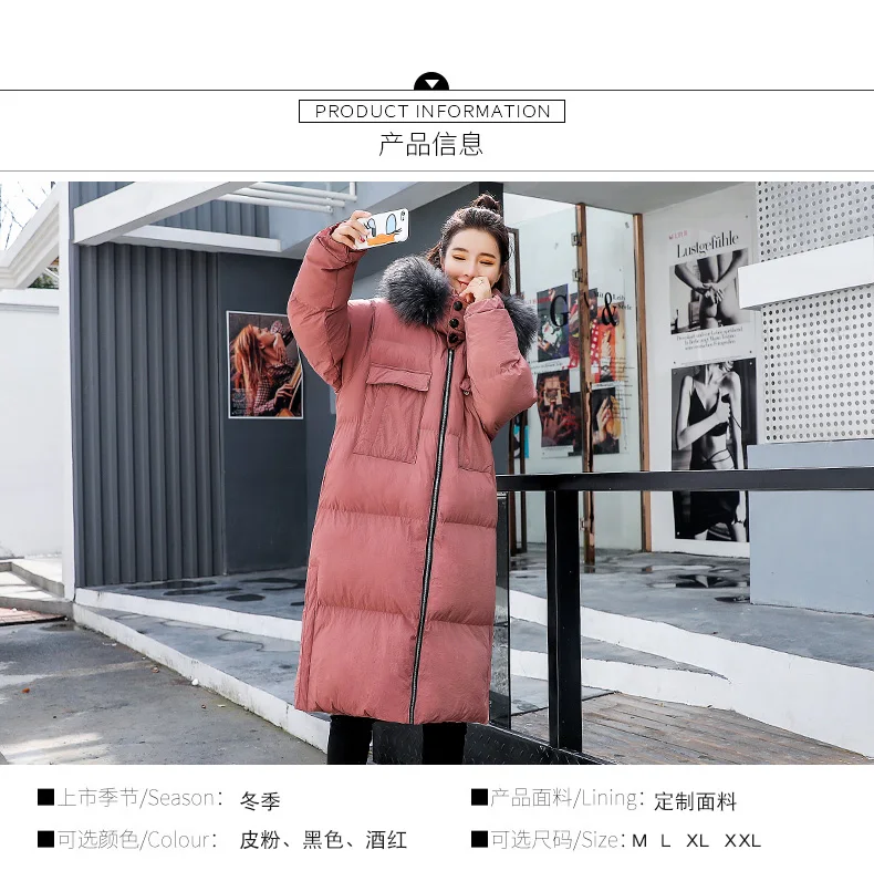 Winter Long Sleeve Thick Mid-length Straight-Cut Casual Fashion Cotton-padded Clothes/Cotton Coat