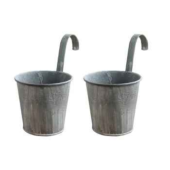 

2Pcs Flower Pot Flower Plantor Hanging Bucket Gardening Bonsai for Home