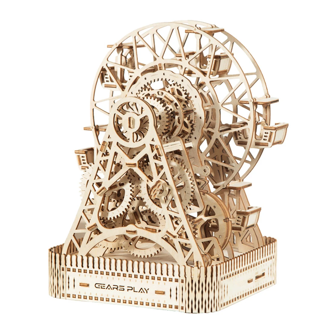 US $123.49 430Pcs DIY Wooden Ferris Wheel 3D Mechanical Puzzle Model Educational Toy