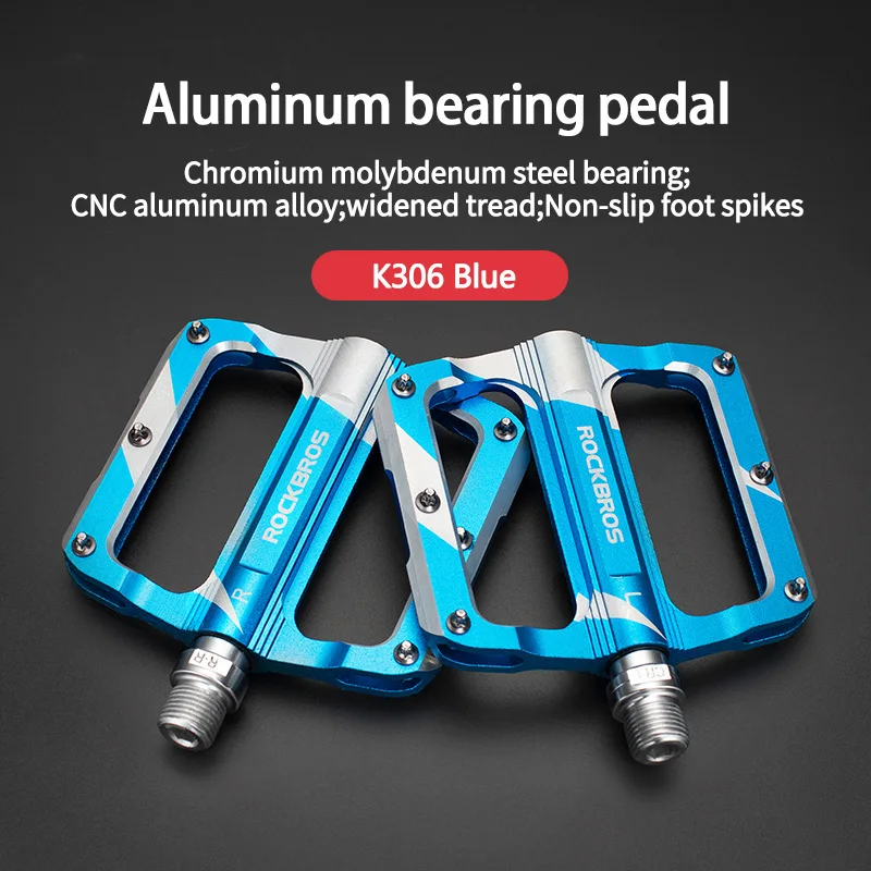 ROCKBROS Cycling Aluminum Bicycle Pedal MTB Road Bike Pedal Sealed Bearings 300g 