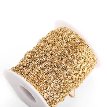 

100% Stainless Steel Chains For Jewelry Making Gold/Silver Color Metal Link Chain By Meter Chain Bulk Cadenas Por Metros 1m