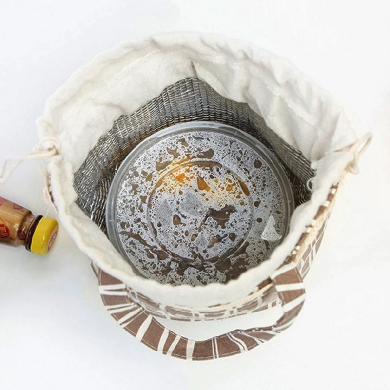 Хлопчатобумажная линия детские изоляционные сумки водонепроницаемая сумка для детской бутылочки детская пищевая Термосумка переносная сумка для пикника термо круглые сумки для ланча