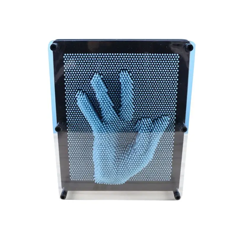 Light Blue-L Пластиковые красочные настольные игрушки смешная игра Pin Art 3D в форме копии PinArt Shoumo игла модель руки скульптура - Цвет: Light Blue-L