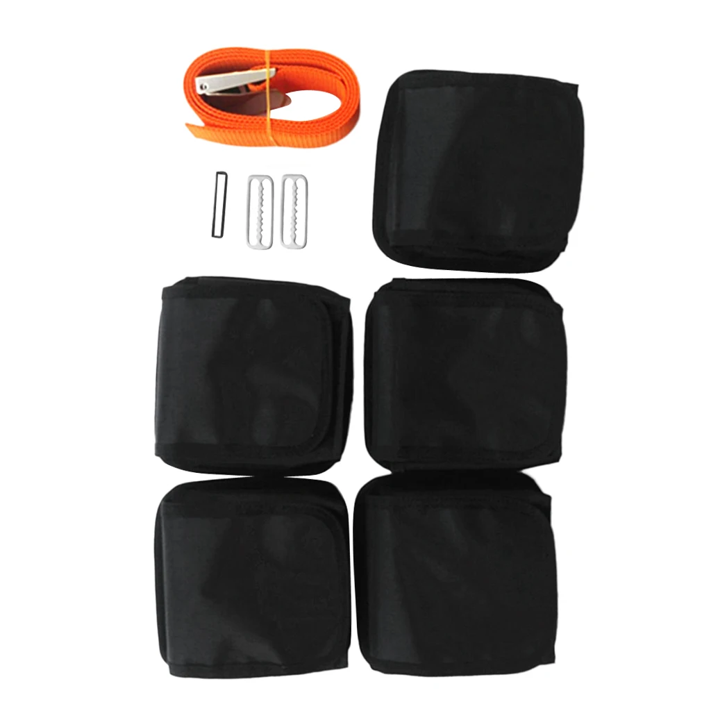 150cm 5cm Scuba Diving Weight Belt With 5 Pocket And Stainless Steel Buckle