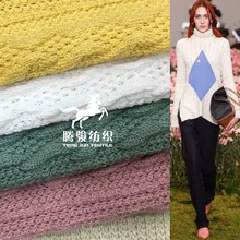 Зимние Ретро плиссированные двойные пеньковые полосы грубой вязки шерсти