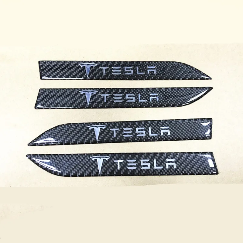 Подходит для 16-18-Tesla модели X/S/3 наружный автомобильный дверной ручки из углеродного волокна устойчивое к царапинам украшение