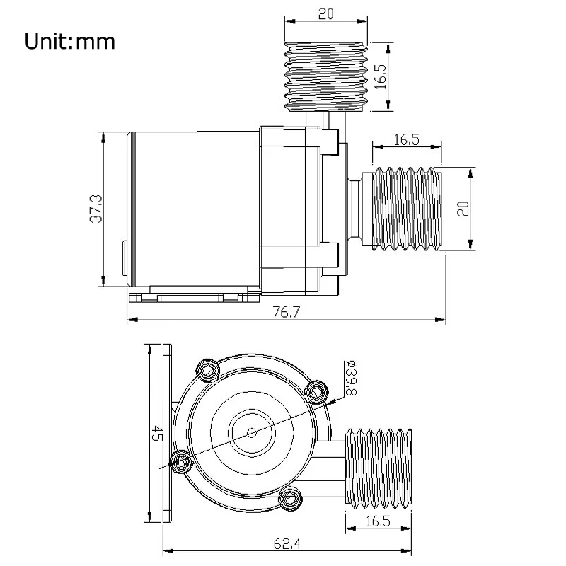 Free Shipping SR-660B Water Pump 12V 1/2'' 420-750/H 3.5-7M 24V DC Brushless Submersible Pump Micro Self-priming Booster Pump
