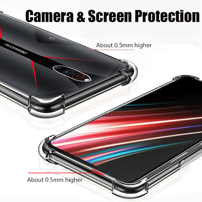 Shockproof Transparent Back Cover - Soft TPU Full Protection Phone Case