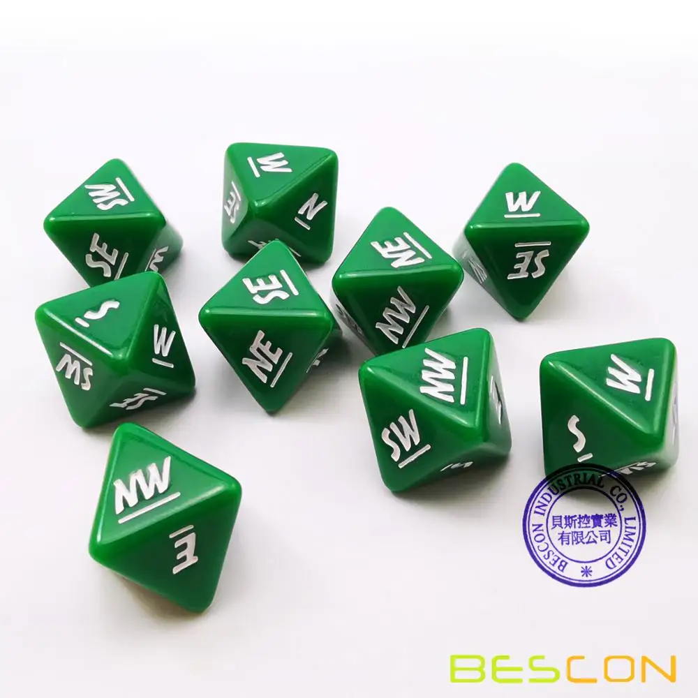 Bescon's Emotion Weather and Direction Dice Set 3 piece Proprietary Polyhedral RPG Dice Set