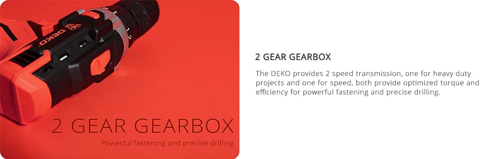 Factory Outlet DEKO New Banger 12V Cordless Drill Electric Screwdriver Adjustable Speed Work with DC Lithium-Ion Battery