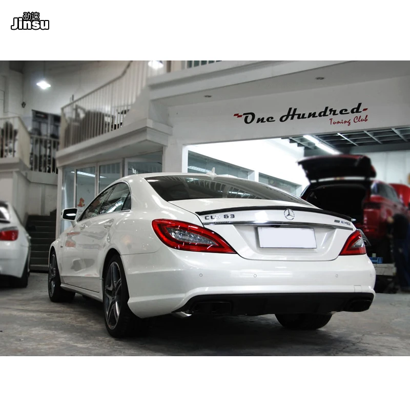 AMG стиль углеродного волокна задний спойлер багажника для Benz CLS класс cls300 cls350 cls500 cls63 2012- w218 cf стиль крыло