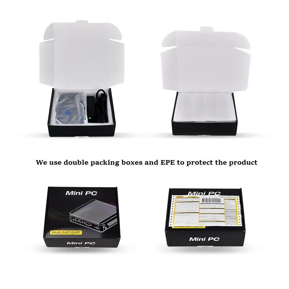 Qotom мини пк Core i3 i5 процессор AES NI 4 LAN pfsense роутер брандмауэр Fanless Mini PC|Мини ПК| |
