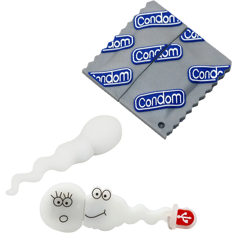 Белый головной убор, USB флеш-накопитель 2,0, флешка, презерватив ...