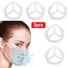 Mascarilla 5 uds cara tranquila máscaras lavable soporte proteger lápiz labial lavable reutilizable de silicona soporte boca tapas lavable # E1