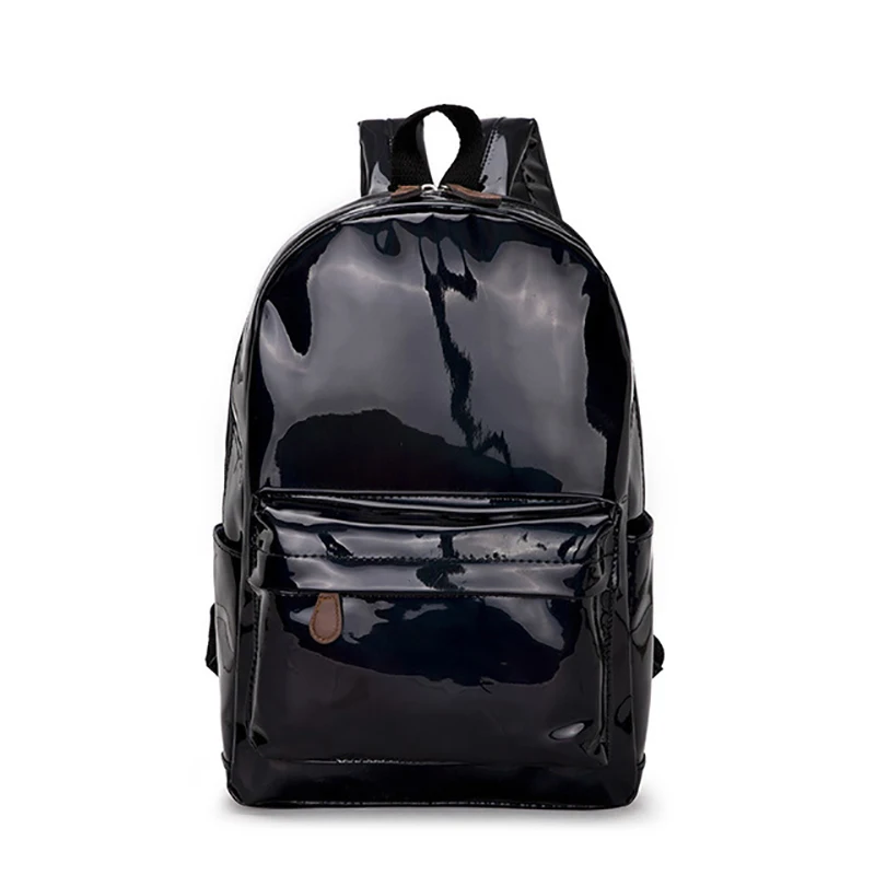 

2019 Backpacks Women Soft Laser PU Leather Bags For Teenage Girl Female Travel Backpacks Young Lady Fashion Hologram School Bag