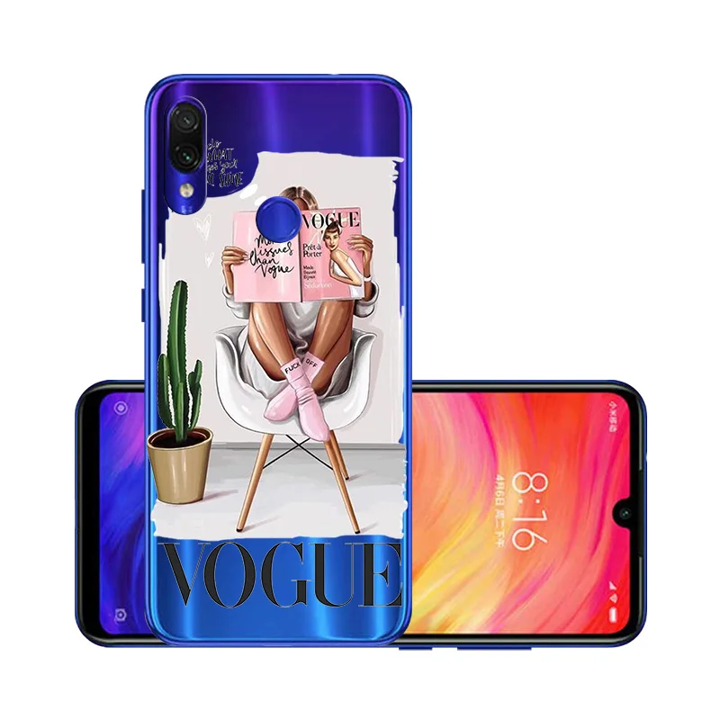 Чехол Super Mom baby girl для Xiao mi Red mi Note 8 Pro, мягкий силиконовый прозрачный чехол для Xio mi Red mi 7 7A 6 mi 9T note 7 6 - Цвет: W141