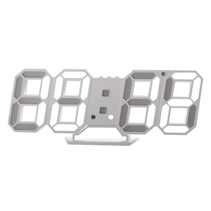 Цифровой 3D светодиодный Будильник Повтор 12/24 часов дисплей USB гостиная настенные часы FP8