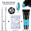 Limegirl Poly Extention Gel Set Nail Art French Nail Art Clear Camouflage Color Nail Tip Form Crystal Polygels Brush Nail Gel 1