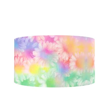 

David accessories 50yards/lot 38mm Polyester Printing Flower Grosgrain Ribbons DIY Party Wrapping Decoration Material,50Yc8454