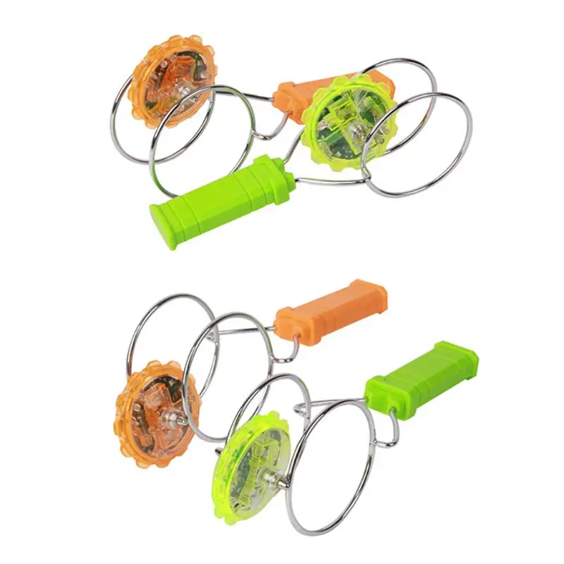 Kids LED Light Magnetic Gyro Wheel Hand Spinner Magic Spinning Toy Children Gift