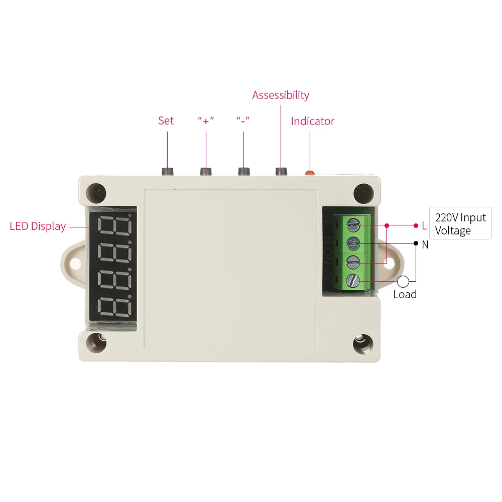 

Hot New 220V 5A Delay Relay Module LED Delay Relay Module Motor Driver Controller with Case for Arduino Raspberry Pi