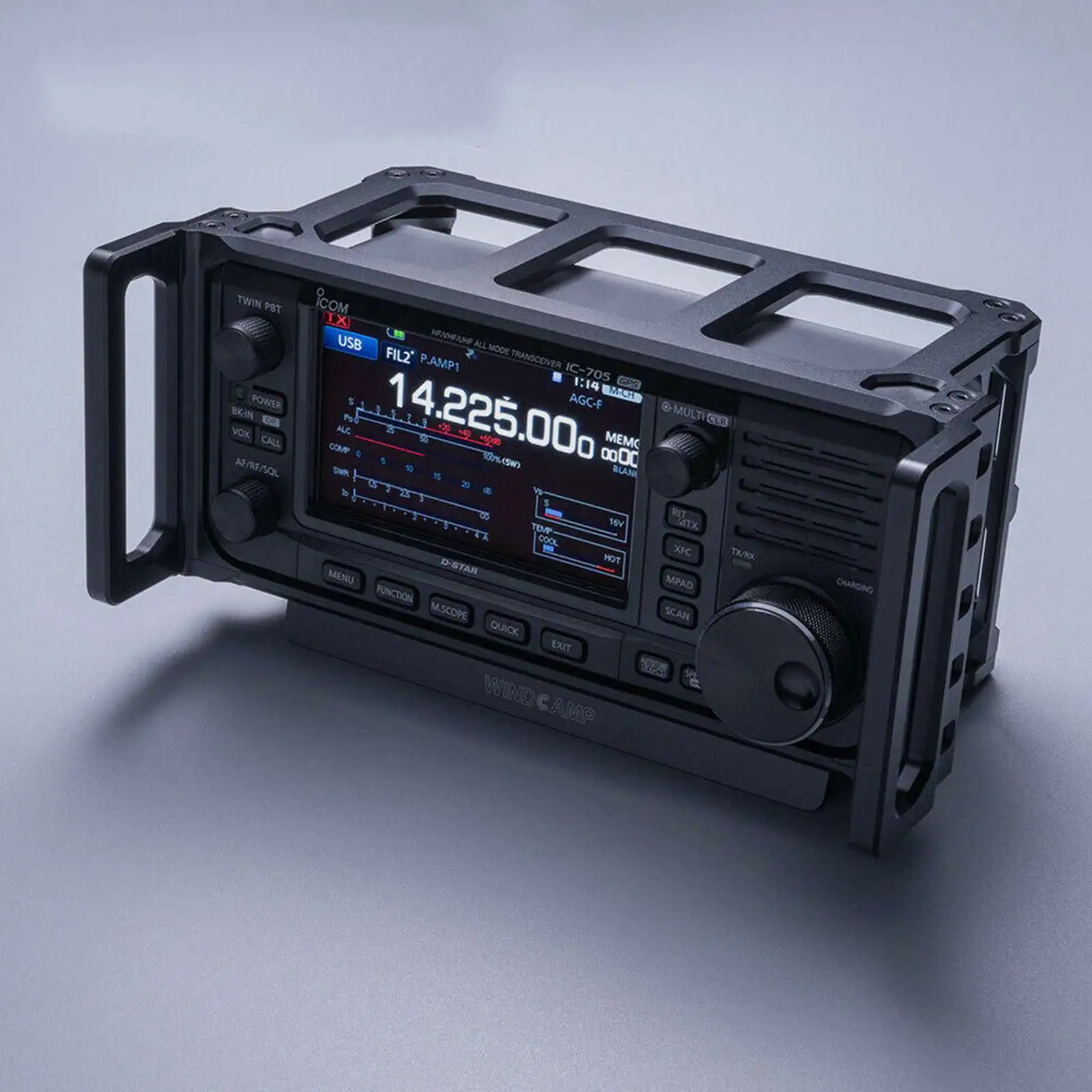 

Original WINDCAMP ARK-705 Shield case Carry Cage Radio Protector Case For ICOM 705 IC-705 CNC Mounting Bracket Black