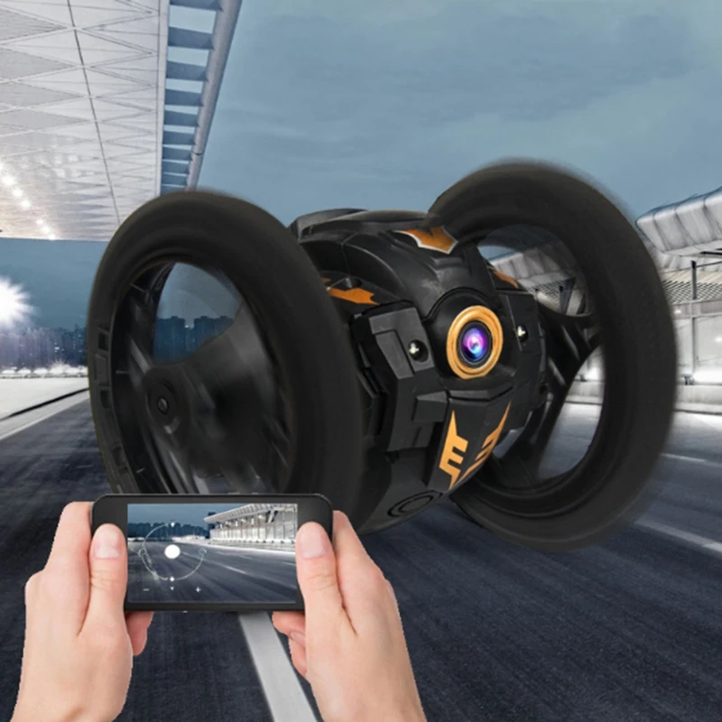 RC прыжки отказов автомобиля 2,4G прыжки автомобиля с Беспроводной WI-FI Камера 2.0Mp гибкими колесами вращение светодиодный ночной Светильник RC автомобиль робота-бла