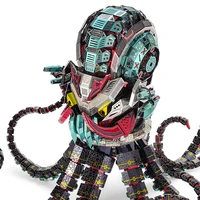 Microworld Octopus Devil model kits DIY laser cutting Jigsaw puzzle fighter model 3D metal Puzzle Toys for Children gifts 1