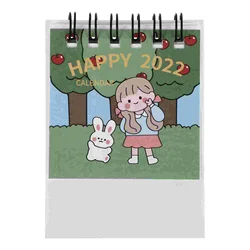 Mini calendrier de bureau 2022, couleur assortie, 1 pièce 