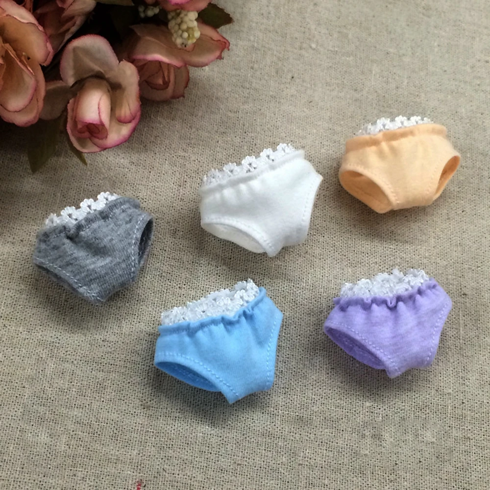 

Doll's Briefs Cute Cotton Lace Underwear Briefs Suitable for 1/12 1/6 1/4 1/3 Doll Clothes Accessories Doll House Decoration Gir