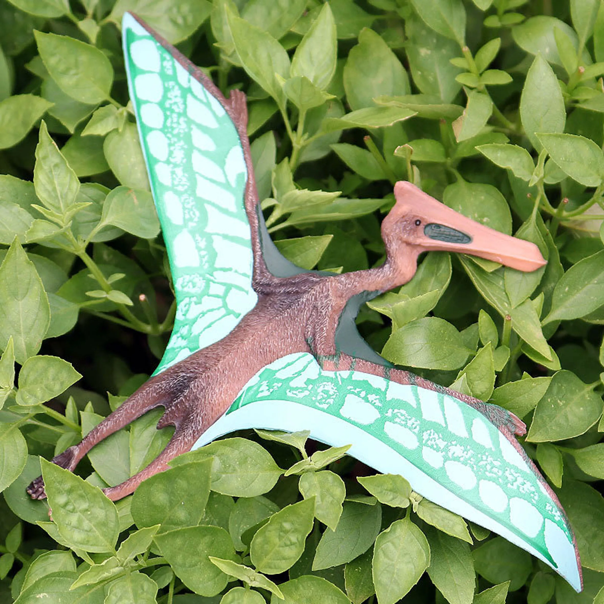 1pc Green Quetzalcoatlus Bird-liking Model Dinosaur Theme Party Toys Xmas holiday Kids gift fancy desktop decor