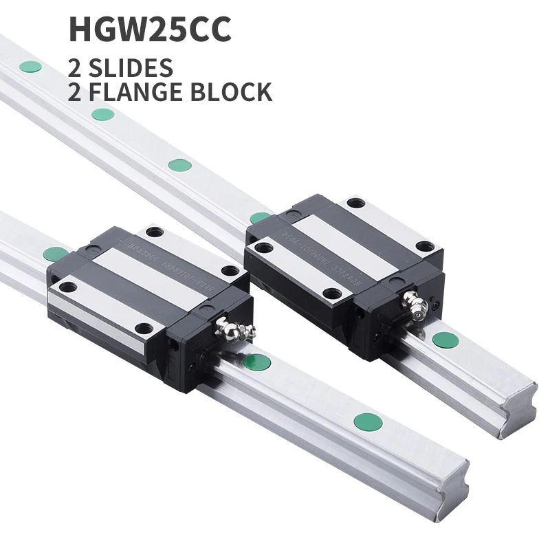 

HGR25 linear guide 25mm 2pc linear guide rail any length+ 2pc linear carriage HGH25CA or HGW25CC CNC parts Robot Guide Carriage