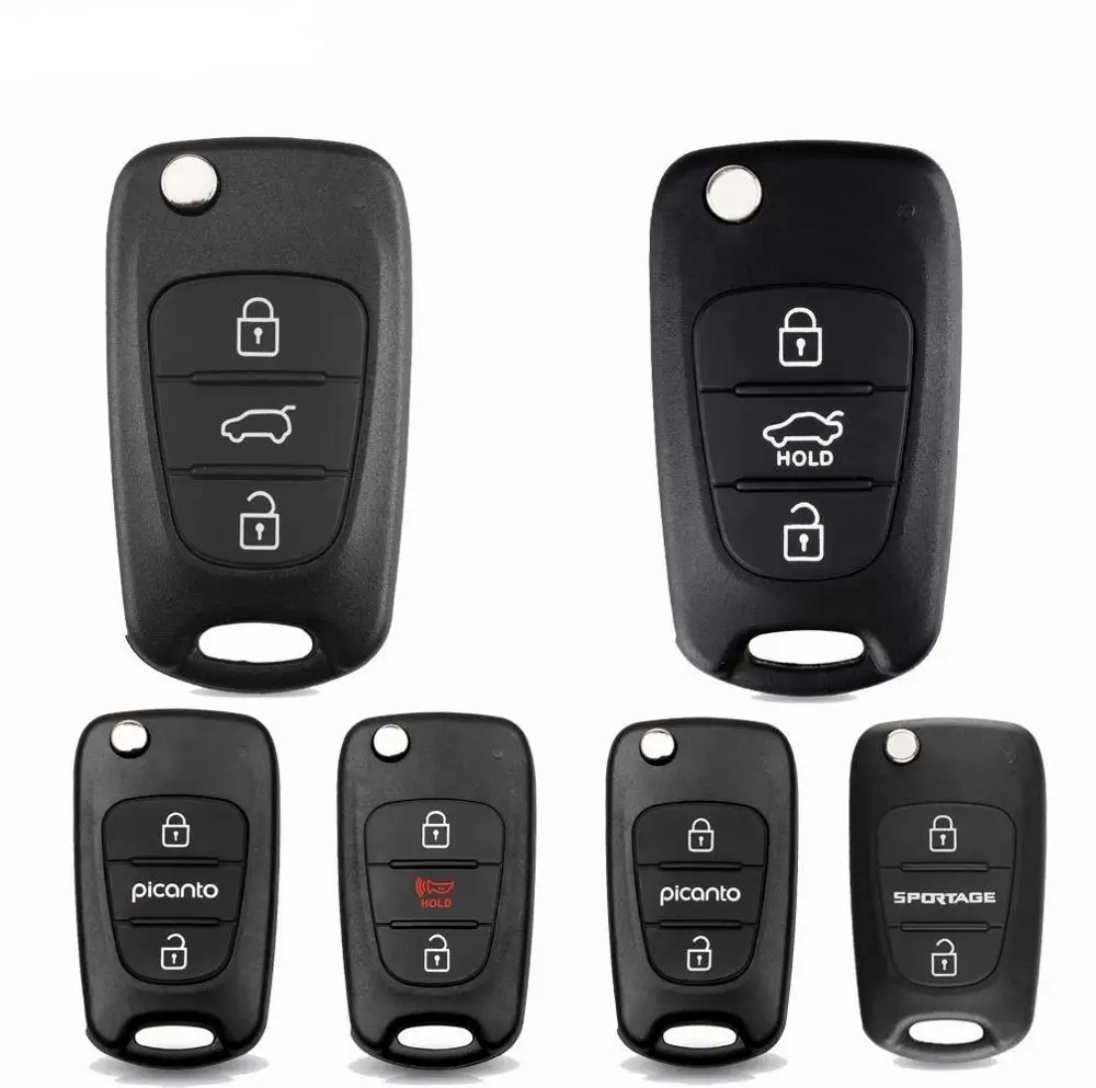 3 кнопки откидной складной пульт дистанционного ключа автомобиля Оболочка Чехол для Kia Rio 3 Picanto Soul Ceed Cerato Sportage K2 K3 K5