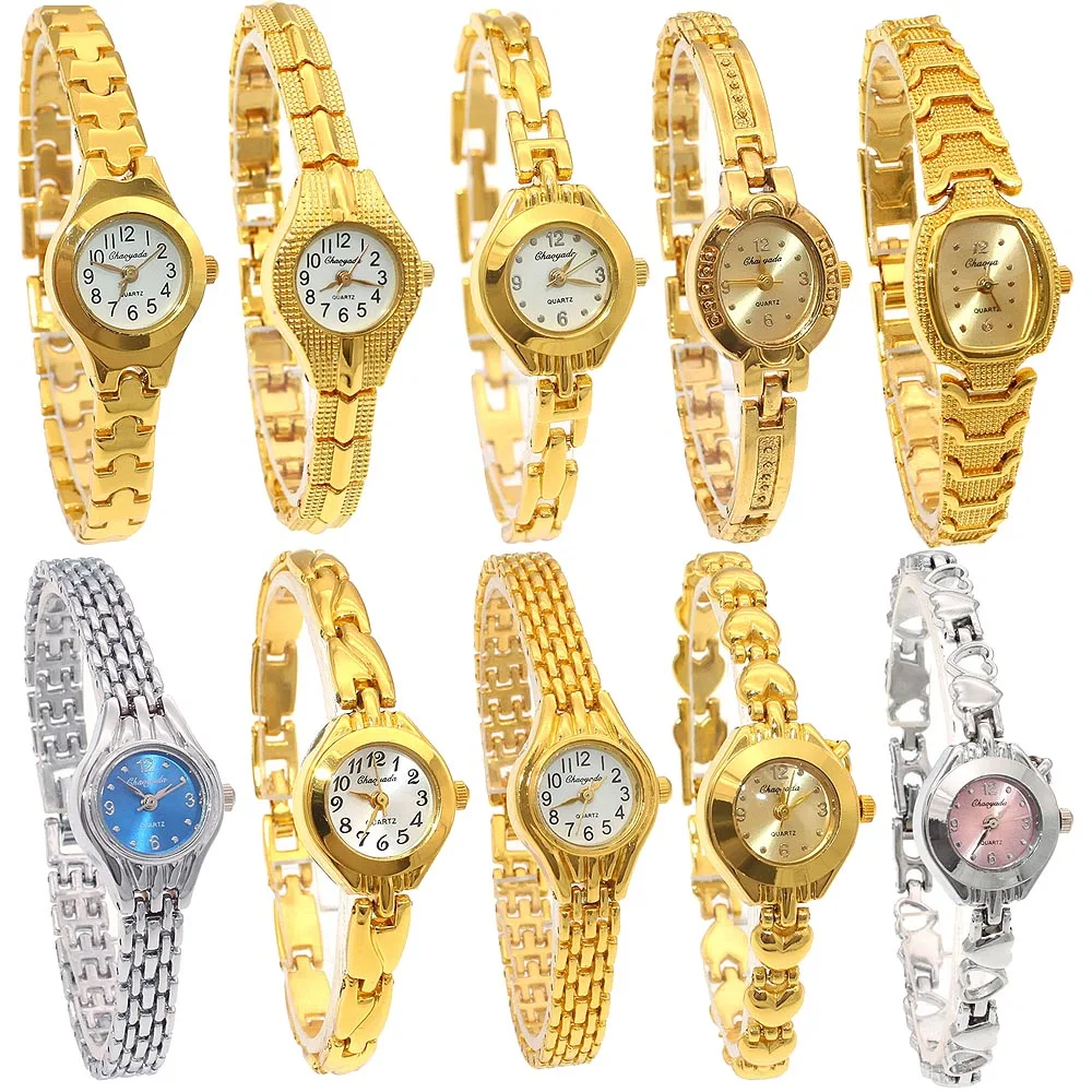 New Women Bracelet Watch Mujer Golden Relojes Small Dial Quartz Watch Popular Wristwatch Hour female ladies elegant watches
