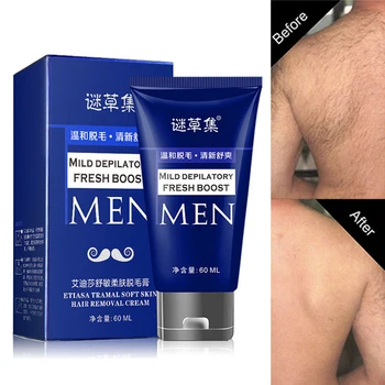 

60ml Organic Depilatory Cream Natural Plant Depil Hair Removing Cream for Men Hair Removal Epilator Body Hair Removal Cream