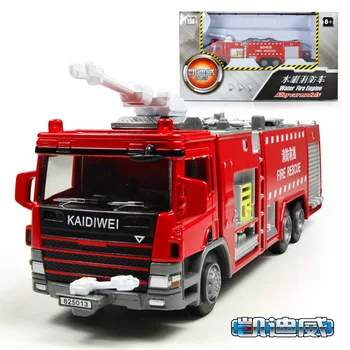 

1:50 high simulation alloy toy water tank fire police truck car model for children gifts