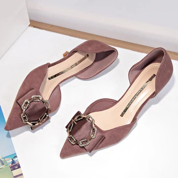 

Ladies Low Heel Tip-toed High-heeled Shoes Women Wearing Sandals New Sandal Bed Anti-skid Sexy High Heels W32-47