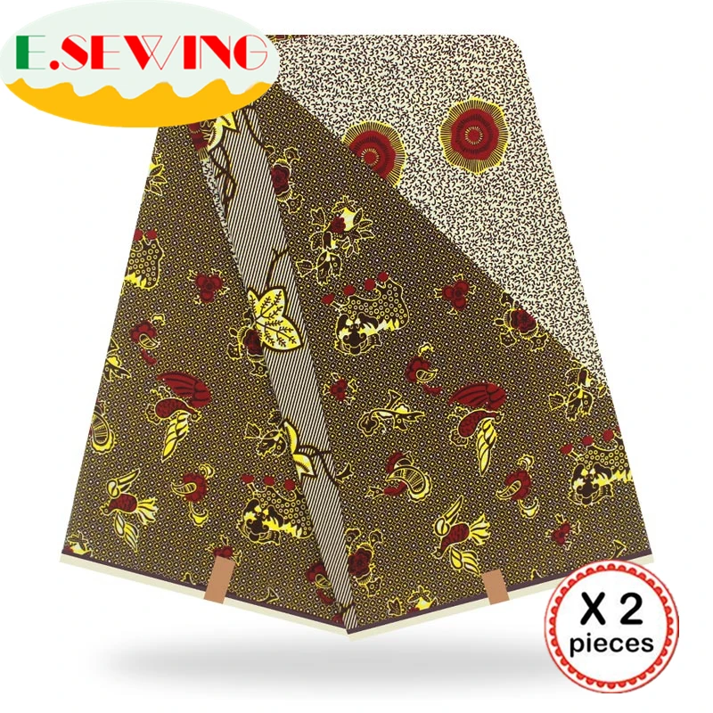 Анкара африканская вощеная ткань принтом 12 ярдов хлопок настоящий голландский воск Гана нигерийский стиль для шитья африканские платья одежда 22