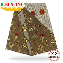 Анкара африканская вощеная ткань принтом 12 ярдов хлопок настоящий голландский воск Гана нигерийский стиль для шитья африканские платья одежда 22