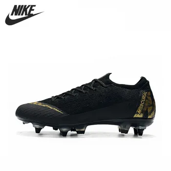 

NIKE Mercurial Superfly VI Vapor VII Elite SG AC39-45 Football Shoes Flyknit Black Gold Sports Sneakers Men Soccer Cleats Boots