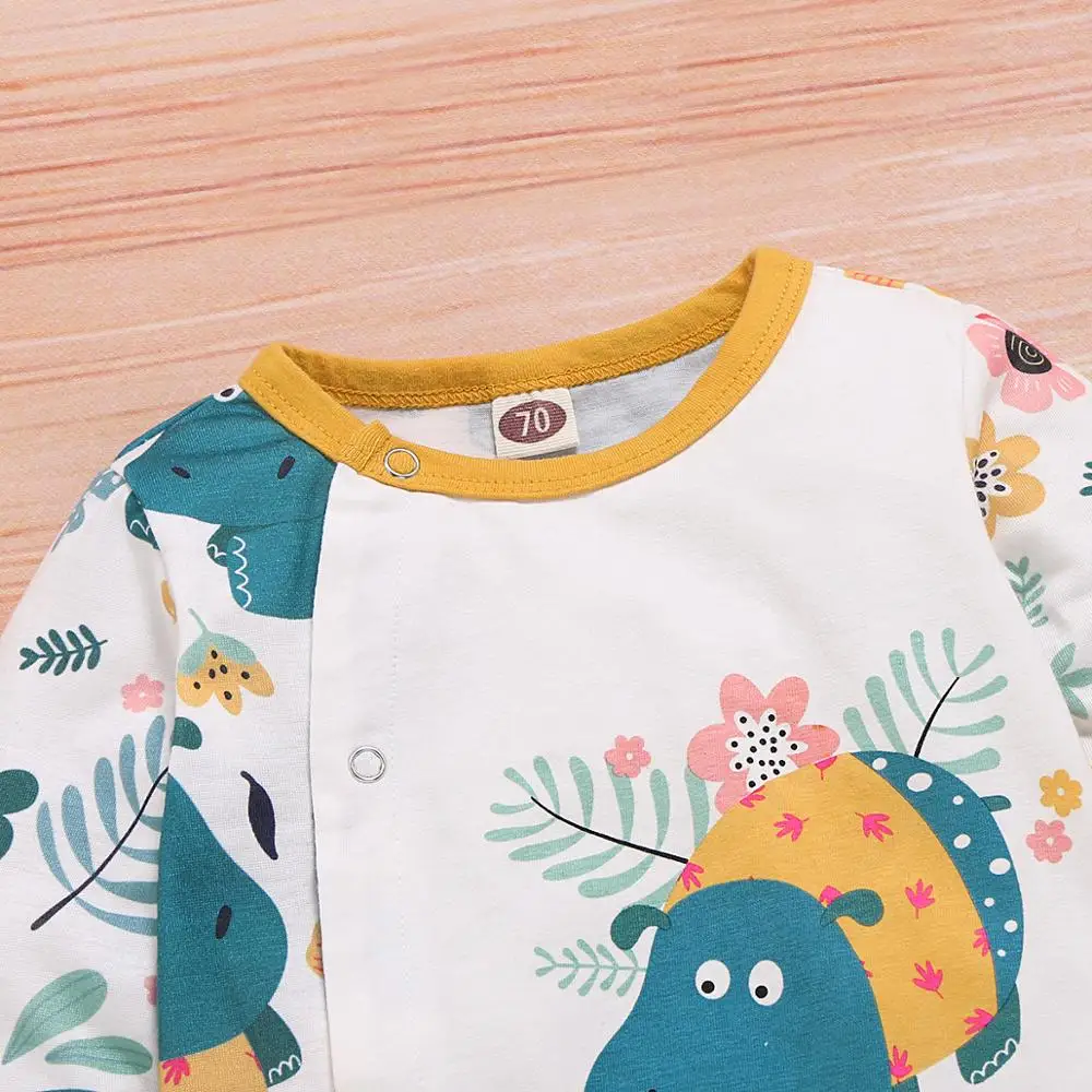 Baby Rompers for Boys Girls One Piece Jumpsuits Pajamas Autumn Winter Newborn Cartoon Clothes Outfits Long Sleeves Toddler 0-18M