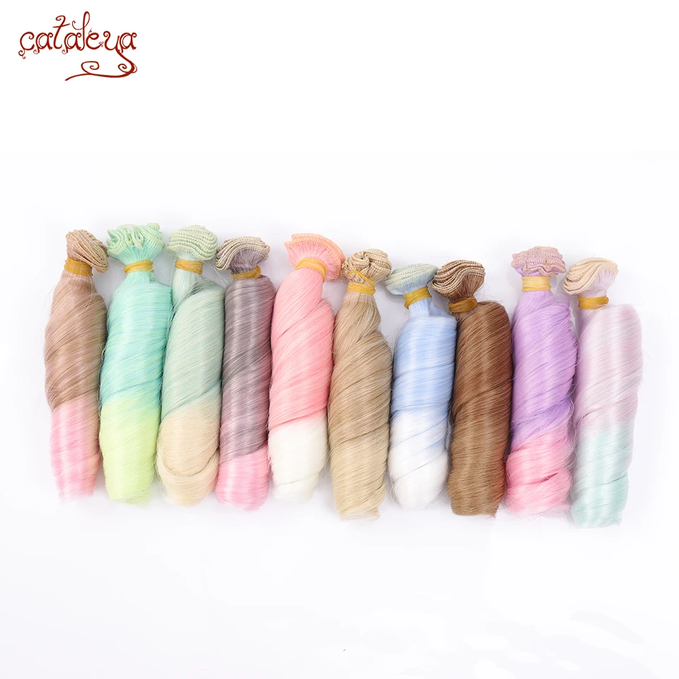 Парики для кукол Cataleya BJD кудрявые черные коричневые серебристые разных цветов