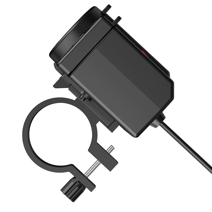 Мотоцикл QC 3,0 dual USB 12 V/2A Выход мотоцикл телефон Зарядное устройство с переключателем синий светодиодный вольтметр для напряжения универсальный Питание