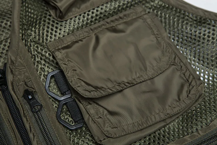 Foreign Trade Summer Men Photography Reporter Waistcoat Fishing Outdoor Vest Multi-pockets Mesh Outdoor Breathable Wear Waistcoa