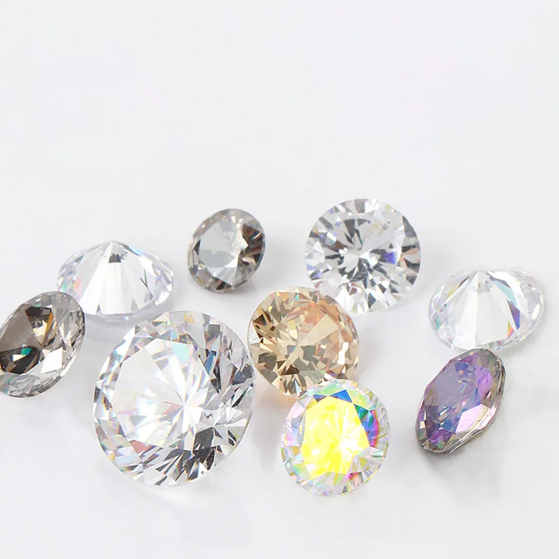 Zircon Multi Size Zircon Round Gemstone Zirconia Accessories Jewelry Making Gems Ring Necklace Earring Gemstone 50/20Pcs zircon gemstone